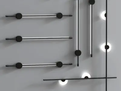 Wall Lamp Scone Set 05 3D model