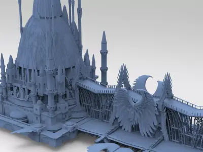 Persian Sci-Fi Palace 5 3D model