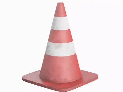 Traffic Cone 03 Low-poly 3D model