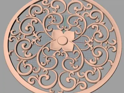 European furniture 3D relief models for CNC wood engraving E167 3D model