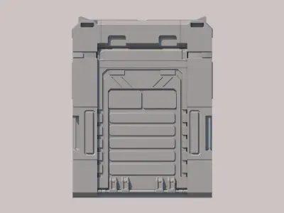 Sci-fi Container Set 3D model