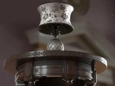 Lampshade-GL01-Silver Low-poly 3D model