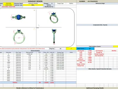 Vintage Oval Diamond Leaf Engagement Ring 3D print model