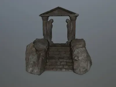 Souls Gate Low-poly 3D model