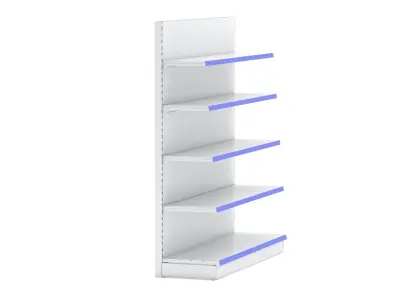 Supermarket Single Shelves 2 3D model