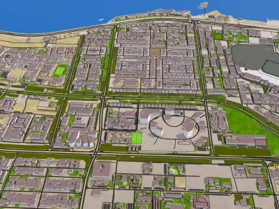 ABU DHABI 3D MODEL DEC 2020 Low-poly 3D model