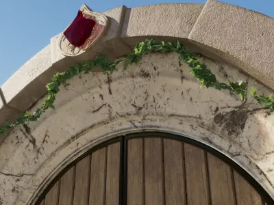 Fantasy Door Archway 3D model
