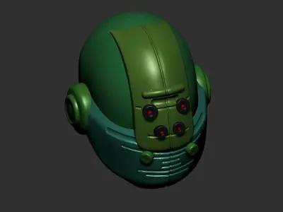 helmet high poly sculpt 3d printable ver 7 3D model 3D model 123