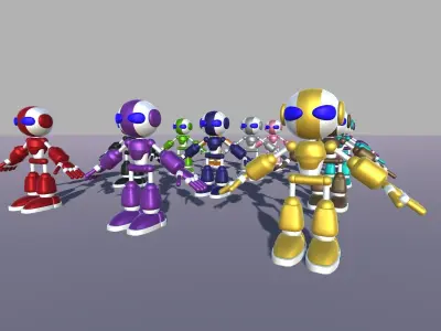 Servant Bot Low-poly 3D model
