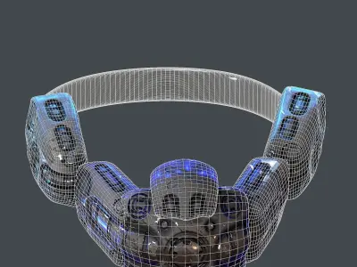Gas mask helmet 3d model scifi Low-poly Low-poly 3D model 37