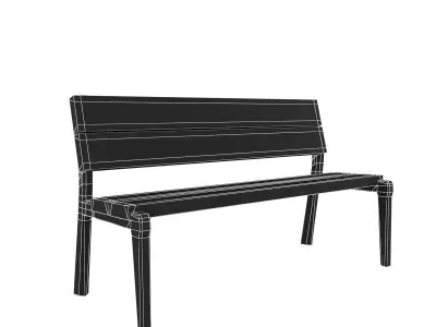 Modern Bench collection 6 3D model