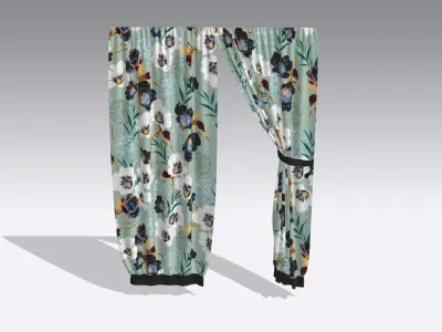 Curtain Low-poly 3D model