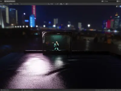 Bus Stop Low-poly 3D model