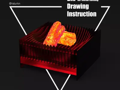 Welding Project Plans Drawings Fire Pit 2 DXF PDF 3D model