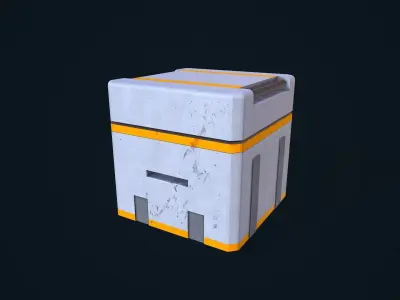 Sci-Fi Crate 06 Low-poly 3D model