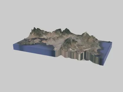 ATHENS City  Low-poly 3D model