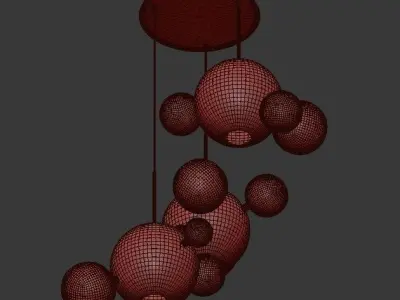 Suspension LED design BUBBLE LAMP 3D model purchase