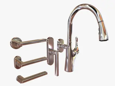 Blanco Napa faucet and valli and valli oberon door handle 3D model