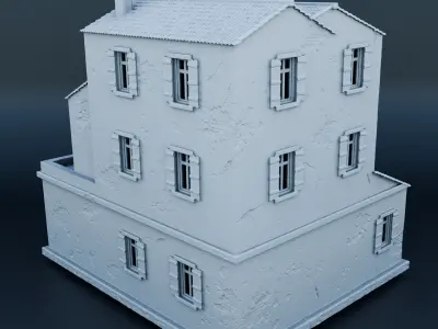Medieval house 3D print model