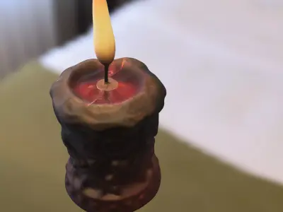 Mystic Wax Candle Low-poly 3D model