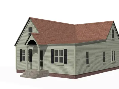 House Low-poly 3D model 28
