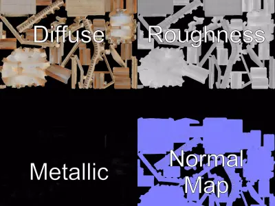 Classical Greek Temple model pack Low-poly 3D model