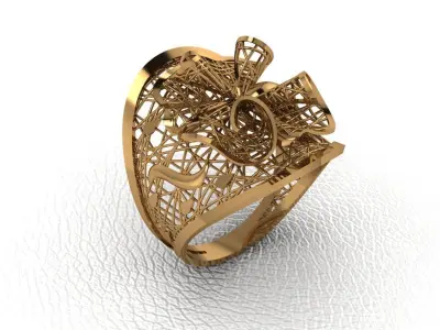 ring 9 pieces drawing 3d rihone drawing ring rings ring 3D print model