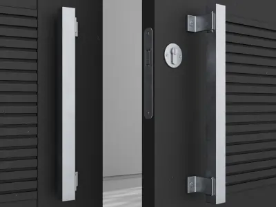 Aluminium door 152 3D model