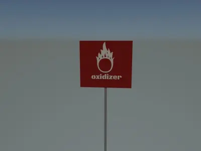 Sign oxidizer Free low-poly 3D model
