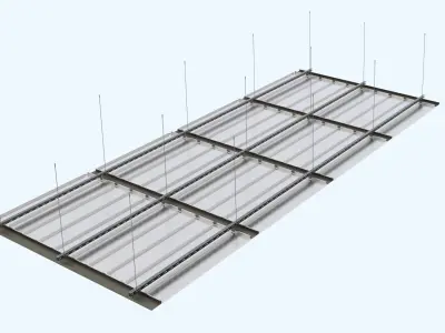 BIM-GC-Hinge Down Suspended Metal Ceiling -From Architect- 3D model