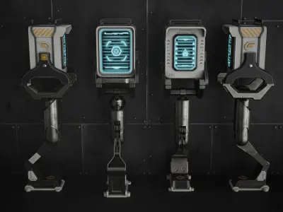 Sci Fi Terminal v3 Low-poly 3D model