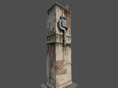 Cartoony Building Low-poly 3D model