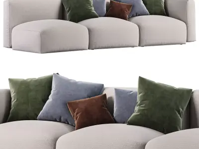 Sofa Fiocco by Flou 3D model