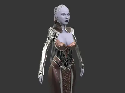 SCI-FI GIRL FANTASY Low-poly 3D model