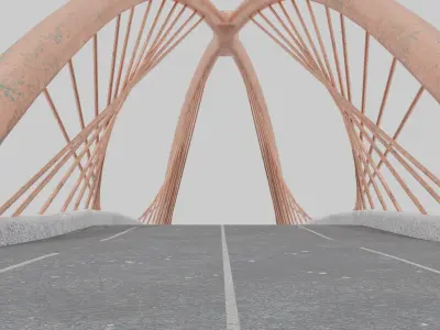 Bridge Low-poly 3D model 5