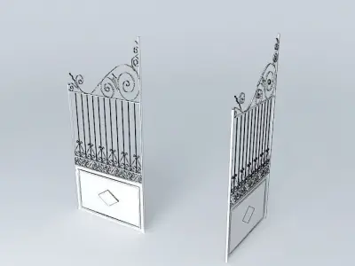 Portal pair of iron gates Free 3D model
