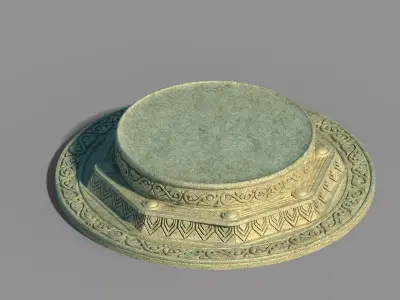 Stone - Round base 3D model