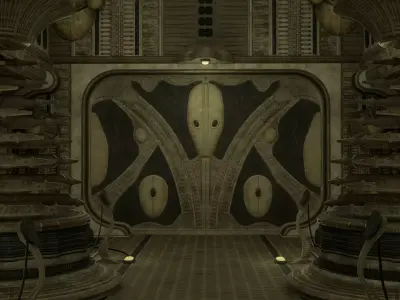 Alien Set Low-poly 3D model