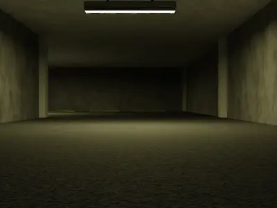 Indoor Parking Garage Low-poly 3D model