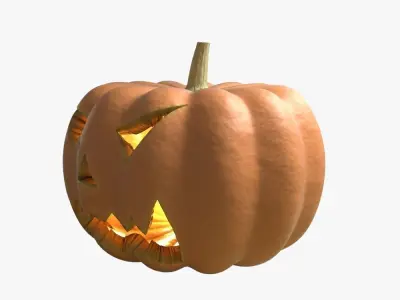 Halloween pumpkin head 3D model