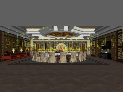 Business Restaurant - Coffee - Banquet  39 3D model
