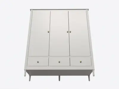 Ellipse Elit 3-door Wardrobe 3D model