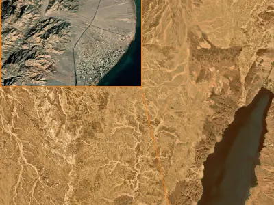 NEOM city topography Saudi Arabia - tile n29 e34 3D model