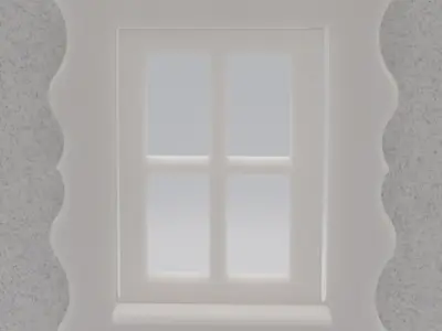 Functional Single window style 1 multi-color and multi-material  3D print model