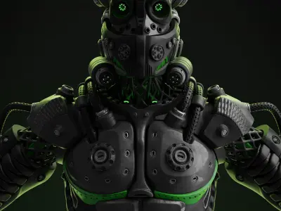 Sci Fi - Character 02 - Bust 3D model