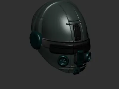 helmet high poly sculpt 3d printable  3D model 104