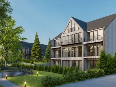 House with pond  Archicad  lumion 12 3D model