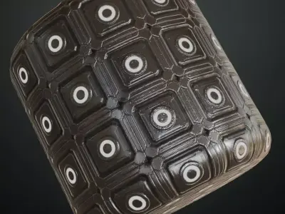 Sci-Fi Wall PBR Seamless Texture