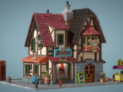Cartoon House 20 3D model