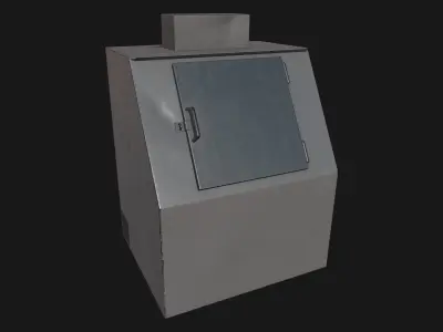 Low Poly PBR Ice Box 1 Low-poly 3D model